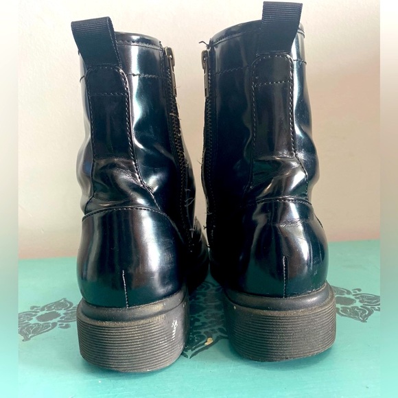 Black Mossimo Semi-Gloss Vegan Ankle Boots - Picture 7 of 9